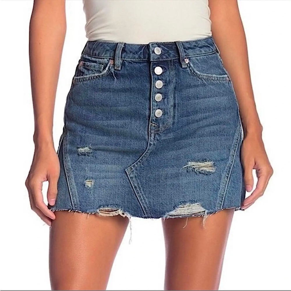 Free People Harvey Denim Mini Skirt